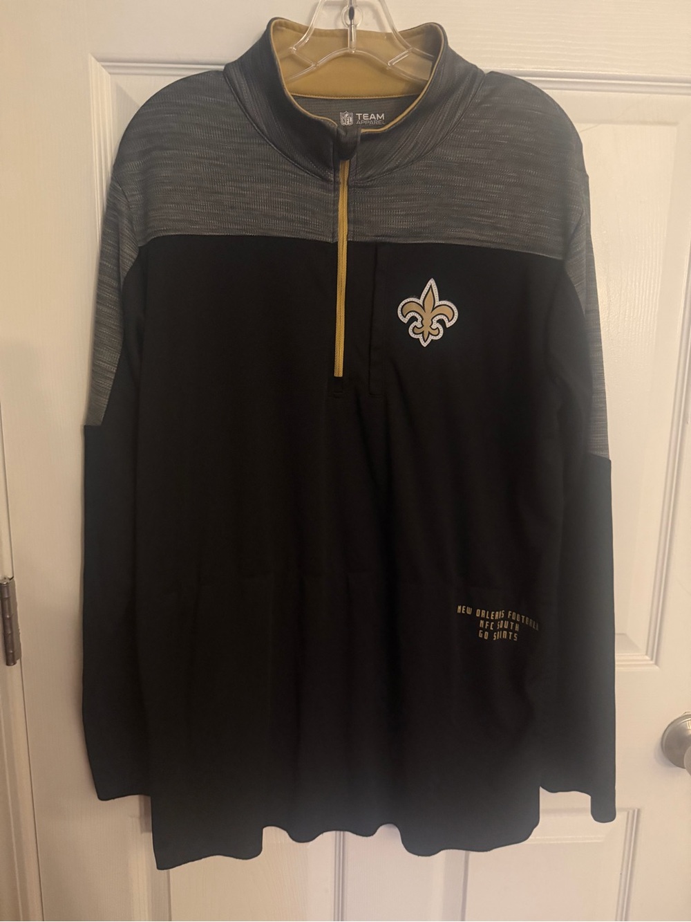 NFL Team Apparel New Orleans Saints 1/4 Zip Pullover